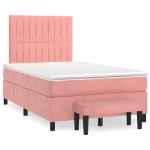 Giroletto a Molle con Materasso Rosa 120x190 cm in Velluto