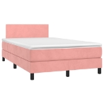 Giroletto a Molle con Materasso Rosa 120x190 cm in Velluto