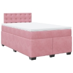 Giroletto a Molle con Materasso Rosa 120x190 cm in Velluto
