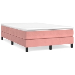 Giroletto a Molle con Materasso Rosa 120x190 cm in Velluto