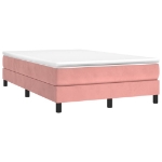 Giroletto a Molle con Materasso Rosa 120x190 cm in Velluto