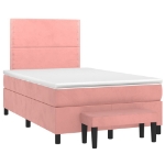 Giroletto a Molle con Materasso Rosa 120x190 cm in Velluto