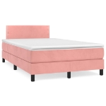 Giroletto a Molle con Materasso Rosa 120x190 cm in Velluto
