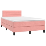 Giroletto a Molle con Materasso Rosa 120x190 cm in Velluto