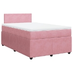 Giroletto a Molle con Materasso Rosa 120x190 cm in Velluto