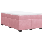Giroletto a Molle con Materasso Rosa 120x190 cm in Velluto
