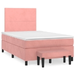 Giroletto a Molle con Materasso Rosa 120x200 cm in Velluto