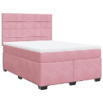 Giroletto a Molle con Materasso Rosa 140x190 cm in Velluto