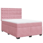 Giroletto a Molle con Materasso Rosa 140x190 cm in Velluto