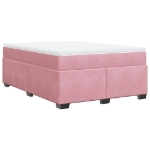 Giroletto a Molle con Materasso Rosa 140x190 cm in Velluto