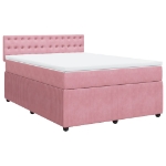 Giroletto a Molle con Materasso Rosa 140x200 cm in Velluto