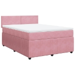 Giroletto a Molle con Materasso Rosa 140x200 cm in Velluto