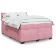 Giroletto a Molle con Materasso Rosa 140x200 cm in Velluto