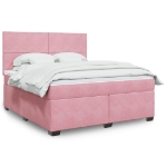 Giroletto a Molle con Materasso Rosa 180x200 cm in Velluto