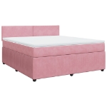 Giroletto a Molle con Materasso Rosa 180x200 cm in Velluto