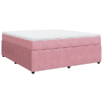 Giroletto a Molle con Materasso Rosa 180x200 cm in Velluto