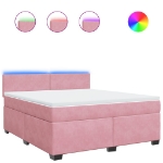 Giroletto a Molle con Materasso Rosa 180x200 cm in Velluto