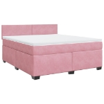 Giroletto a Molle con Materasso Rosa 180x200 cm in Velluto