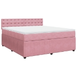 Giroletto a Molle con Materasso Rosa 180x200 cm in Velluto