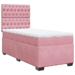Giroletto a Molle con Materasso Rosa 80x200 cm in Velluto
