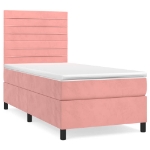 Giroletto a Molle con Materasso Rosa 80x200 cm in Velluto