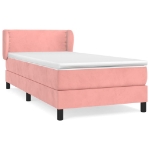 Giroletto a Molle con Materasso Rosa 80x200 cm in Velluto