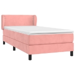 Giroletto a Molle con Materasso Rosa 80x200 cm in Velluto