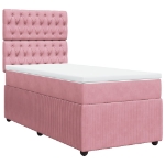 Giroletto a Molle con Materasso Rosa 80x200 cm in Velluto