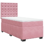 Giroletto a Molle con Materasso Rosa 80x200 cm in Velluto