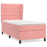 Giroletto a Molle con Materasso Rosa 80x200 cm in Velluto