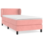 Giroletto a Molle con Materasso Rosa 80x200 cm in Velluto