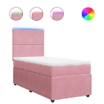 Giroletto a Molle con Materasso Rosa 80x200 cm in Velluto