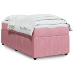 Giroletto a Molle con Materasso Rosa 80x200 cm in Velluto