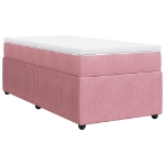 Giroletto a Molle con Materasso Rosa 80x200 cm in Velluto