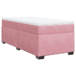 Giroletto a Molle con Materasso Rosa 90x190 cm in Velluto