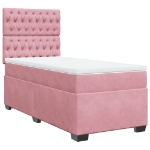 Giroletto a Molle con Materasso Rosa 90x190 cm in Velluto