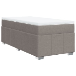 Giroletto a Molle con Materasso Tortora 100x200 cm in Tessuto