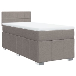 Giroletto a Molle con Materasso Tortora 100x200 cm in Tessuto