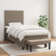 Giroletto a Molle con Materasso Tortora 100x200 cm in Tessuto