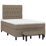 Giroletto a Molle con Materasso Tortora 120x190 cm in Tessuto