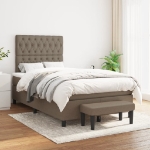 Giroletto a Molle con Materasso Tortora 120x190 cm in Tessuto