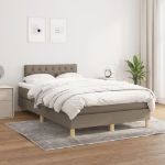 Giroletto a Molle con Materasso Tortora 120x190 cm in Tessuto