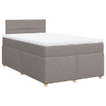 Giroletto a Molle con Materasso Tortora 120x190 cm in Tessuto