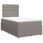 Giroletto a Molle con Materasso Tortora 120x190 cm in Tessuto
