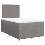 Giroletto a Molle con Materasso Tortora 120x190 cm in Tessuto