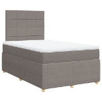 Giroletto a Molle con Materasso Tortora 120x190 cm in Tessuto