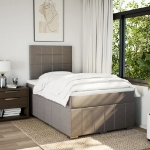 Giroletto a Molle con Materasso Tortora 120x190 cm in Tessuto