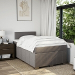 Giroletto a Molle con Materasso Tortora 120x190 cm in Tessuto