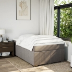 Giroletto a Molle con Materasso Tortora 120x190 cm in Tessuto