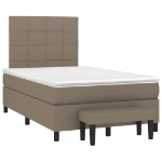 Giroletto a Molle con Materasso Tortora 120x190 cm in Tessuto